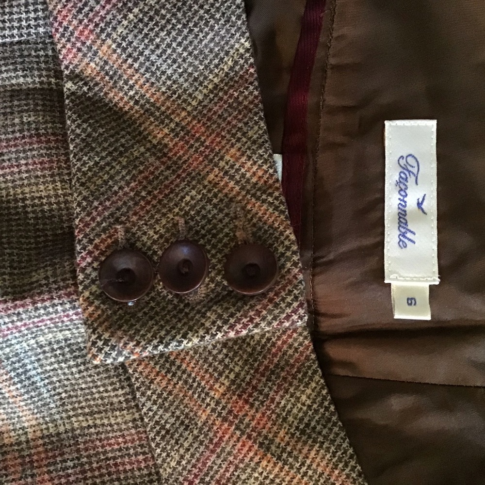 Faconnable Plaid Wool Pants